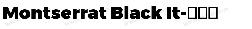 Montserrat Black It字体转换
